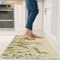 thumbnail image 2 of Flower Kitchen Rug Sets 2 Piece Farmhouse Summer Kitchen Mat for Floor Non Slip Washable Thin Kitchen Area Rug Floor Mat Waterproof Hallway Laundry Room Runner Rug, 2 of 6