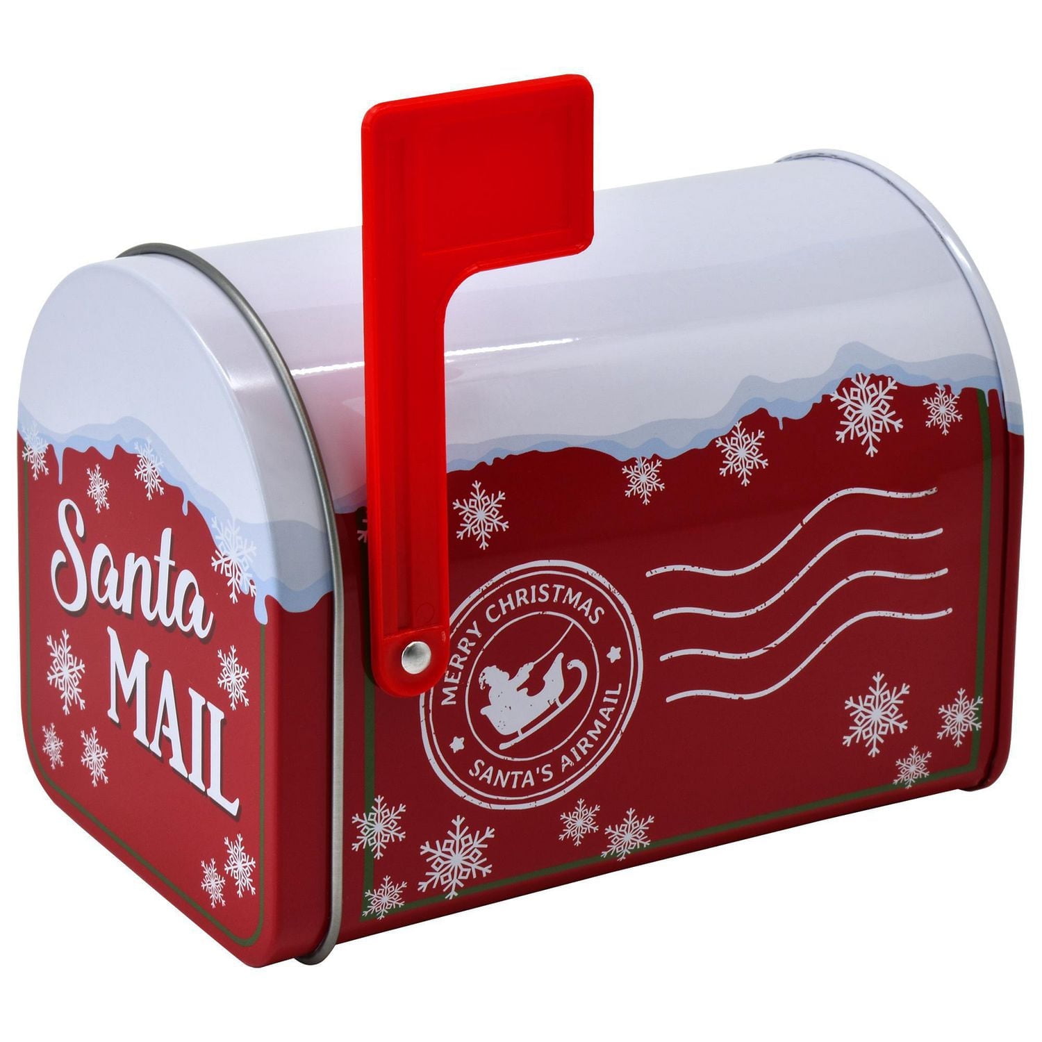 HOLIDAY TIME MAILBOX TIN SMALL