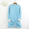 thumbnail image 4 of Long Sleeve Fall Tops For Linen Tops for Women Plus Loose Raglan Top Thickened Velvet Lamb Wool Warm Sweatshirts, 4 of 4