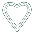thumbnail image 4 of Anillos de guirnaldas de de en forma de corazón Artesanías de bricolaje Formulario de corona de hierro colgante para jardín de jar, 4 of 9
