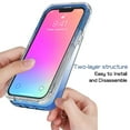 thumbnail image 4 of iPhone 13 Pro Case,Dteck Shockproof Rubber Bumper Hybrid PC Gradient Lightweight Slim Transparent Back Cover without Screen Protector For Apple iPhone 13 Pro 6.1-inch,Blue, 4 of 7