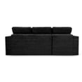 thumbnail image 4 of Muumblus 105" Oversized Modular Sectional Sofa with Movable Ottoman, L-Shaped Boneless Cloud Couch, Modern Sleeper Sofa for Living Room, Black Corduroy, 4 of 6
