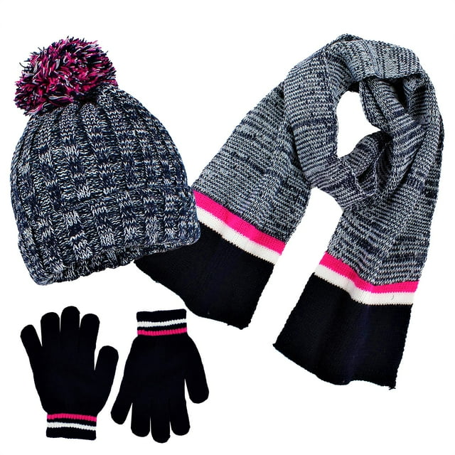 Swak Girls Hat,Scarf & Glove SetKids Cold Weather Winter Accessories