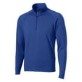 thumbnail image 7 of Mens Sport Wick Stretch 1/2 Zip Polyester/Spandex Pullover True Royal M, 7 of 7