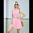 thumbnail image 4 of Vestidos de Verano de Crochet Calados para Mujer, Color Rosa S, 4 of 6