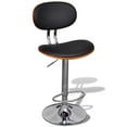 thumbnail image 3 of vidaXL Bar Stools 2 pcs Bent Wood and Faux Leather, 3 of 8