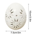 thumbnail image 3 of Jienlioq Hollowed Out LED Ceramic Eggs Easter LED Lamp Ceramic White Porcelain Eggs Holiday Decoration Gift, 3 of 9