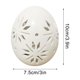 thumbnail image 3 of Lámpara de huevo de cerámica LED de Pascua Porcelana hueca tallada con huecos de 3,9 in • Centro de mesa navideño con luz cálida • Adorno para el hogar en caja de regalo, 3 of 9