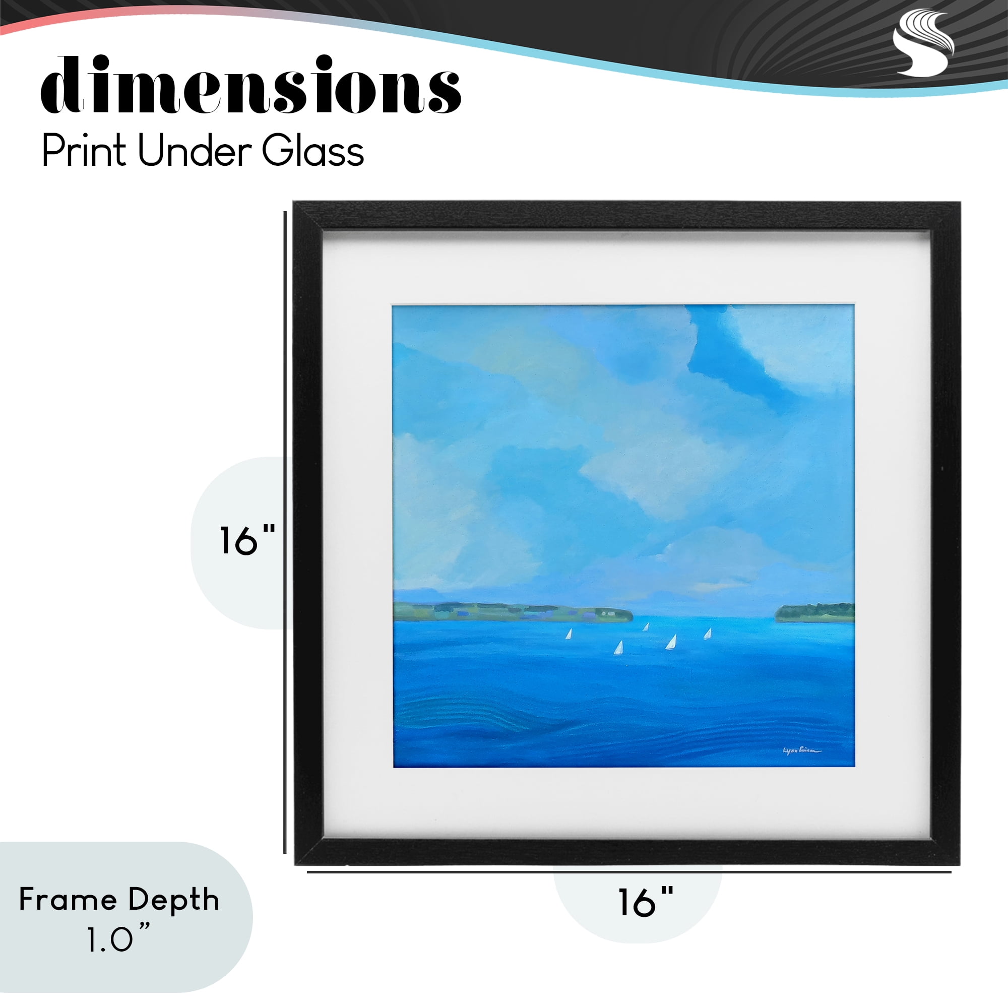 Stupell Industries A Perfect Day Seascape Black Framed Print Under Glass, design by Lynn Ericson Fine Art