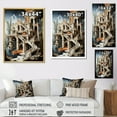 thumbnail image 4 of Designart "Schematic Sketch Of A Fortress" Classics Floater Framed Wall Decor, 4 of 5