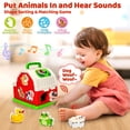 thumbnail image 3 of Juguete Montessori Farm Barn KIZZYEA con música y clasificación de formas, 3 of 7