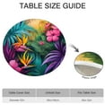 thumbnail image 6 of Colorful Tropical Leaf Pattern Round Fitted Tablecloth with Elastic Edge,Dining Table Cover Waterproof,Outdoor Round Tablecloth for Camping,Dining,Indoor and Outdoor, 6 of 7