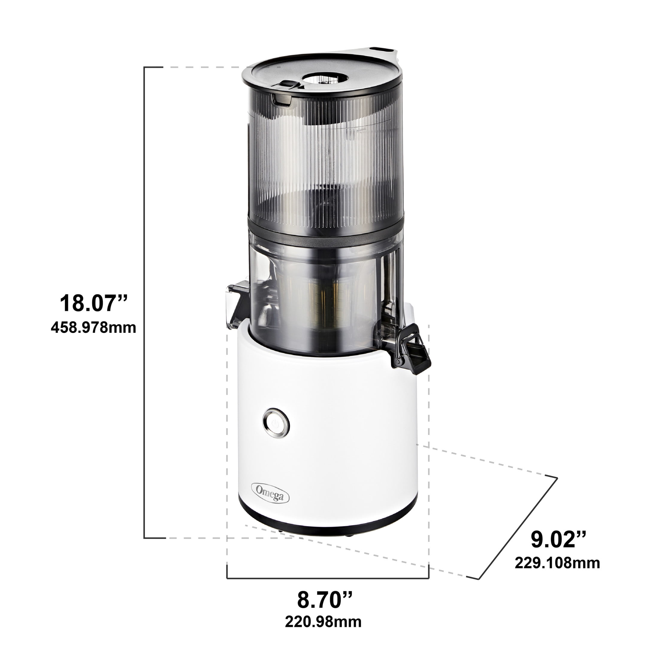 Omega Effortless™ Cold Press Batch Juicer, 2L Capacity, in White (JC2022WH11)