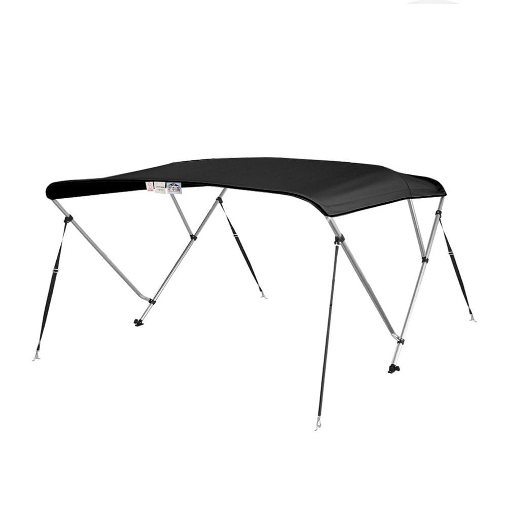 Bimini Top Boat Cover 36" High 3 Bow 6' ft. L x 73" 78" W SOLUTION DYE BLACK