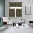 thumbnail image 4 of Sage Green Floral Boho Kitchen Curtains Sets for Windows 36 Inch Length, Ethnic Tribe Abstract Art Flower Rod Pocket Window Treatments Tier Curtains and Valances Set for Bedroom/Bathroom, 4 of 8