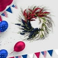thumbnail image 2 of Harpi 16 Inch 4th of July Wreaths for Front Door American Flag Patriotic Decorations Independence Day Wreath, Summer Front Door Wreath, Red, White, Blue Simulated Ears, 2 of 7