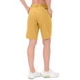 thumbnail image 3 of Little Donkey Andy Women's 10 Inch Bermuda Lightweight Quick Dry Shorts Stretch Golf Hiking Travel Turmeric Heather M, 3 of 6