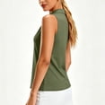 thumbnail image 5 of Dpjklzsn Women's Sleeveless Golf Polo Shirt, Half Zip Racerback Tennis Athletic Top, 5 of 8