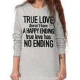 thumbnail image 3 of True Love Quote Cute Valentines Day Women's Long Sleeve T Shirt Brisco Brands X, 3 of 6