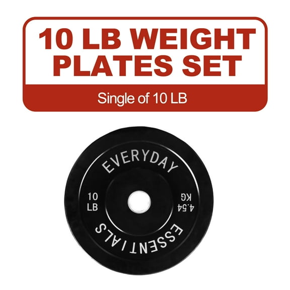 FlexWave 2-Inch Olympic Bumper Weight Plate,with Steel Hub, Black, Multiple Sizes,Single & Pair, for Strength Training & Home Gym