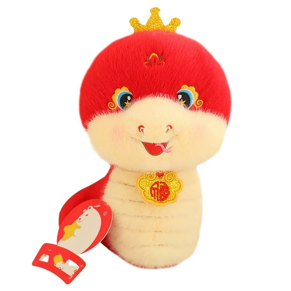 BJBSJSZ Chinese New Year Plush,Lunar New Year Snake Plush Toy,Soft and Cute Cartoon Snake Stuffed Plush for Chinese New Year Gifts Blessing,Kids Gifts