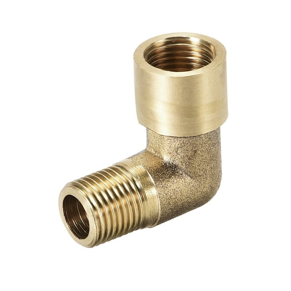 Brass Pipe Fitting,90 Degree Elbow,1/8 PT Male x 1/8 PT Female