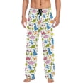 thumbnail image 2 of FREEAMG Cute Dinosaur Pajama Pants for Men, Men's Separate Bottoms, Pure Cotton Comfortable Lounge Pants for Men（241）, 2 of 7