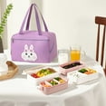 thumbnail image 4 of YIMWNYI Handheld Picnic Bag with Rice Insulation, Lightweight Lunch Box Tote, Insulated Meal Bag for Office, Travel, Outdoor Activities, Leak-Proof Soft Cooler, Stylish Food Container, 4 of 5