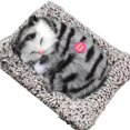 thumbnail image 1 of 11 Models Small Plush Toy Simulation Cat Doll Sleeping Cat Car Decoration Children Gift Photography Props Christmas Decoration, 1 of 7