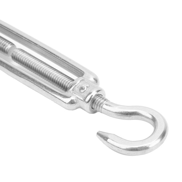 Rope Tensioner, Hook And Hook Turnbuckle 304 Stainless Steel Material  Antirust Free Rotation High Tensile Strength For Industrial Supplies