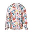 thumbnail image 1 of Balery Floral Ditsy Sudadera ligera de manga larga con capucha y protección solar UPF 50+ para hombre y mujer, ideal para pesca y running-XX-Large, 1 of 7