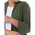 thumbnail image 3 of Wright's Women's Plus Size 3/4" Sleeve Draped Open Front Jersey Pocket Cardigan, 1X-5X, 3 of 6