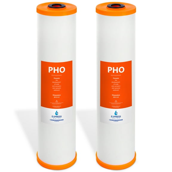 Polyphosphate Anti-Scale Water Replacement Filter ? Whole House Replacement Water Filter ? PHO High Capacity Water Filter ? 4.5? x 20? inch ? 2 Pack