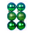 thumbnail image 4 of 6 piezas/caja de bolas de Navidad para árbol de Navidad, 4/6/8 cm, bolas de Navidad multicolor, adornos para jardín, fiestas, hogar, decoraciones de Año Nuevo 2025, 4 of 5