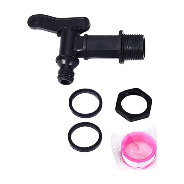 Adaptador de grifo de tanque de grifo de agua de repuesto, fácil de instalar, herramientas y equipos de jardín, adaptador de barril de conector PP Estilo A DYNWAVEMX Grifo a tope de repuesto