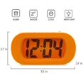 thumbnail image 2 of Réveil à Écran Lcd Résistant aux Chocs avec Veilleuse (orange) Livraison Gratuite, 2 of 5