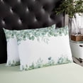 thumbnail image 4 of Eucalyptus Leaf Throw Pillow Cover,Sage Green Spring Botanical Watercolor Plants Rectangle Decorative Pillow Case Protector Soft Cushion Cover Lumbar Pillowcase for Couch Sofa Bedroom Decor 20x36 In, 4 of 8