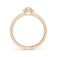 thumbnail image 2 of ANGARA Natural Halo Diamond Criss-Cross Engagement Ring in 14K Rose Gold for Women (Size-4.1mm| Color-H| Clarity-SI2) | April Birthstone, Anniversary, Jewelry Gift for Women | Natural Diamond Ring, 2 of 11