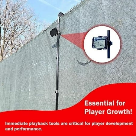 Tennis & Pickleball Mount Phone and GoPro Mount for Recording & Streaming Indoor & Outdoor Compatibility Extends up to 5 feet