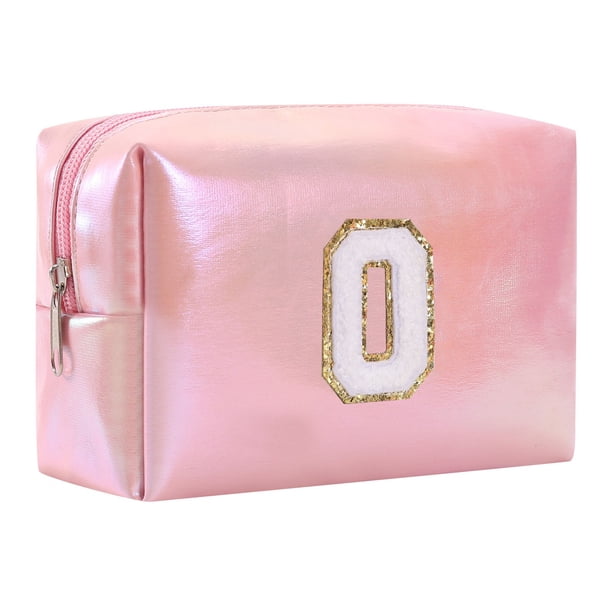 Neceser de gran capacidad con letras bordadas, neceser de viaje, bolso de mano, bolso de cosméticos