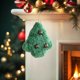 thumbnail image 4 of Red Fringed Fabric Pendant With White Borders Christmas Tree Ornament Bells Dolls, 4 of 6