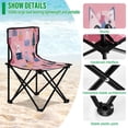 thumbnail image 4 of 600D Oxford Camping Chair Portable Foldable Chair Supports 220 lbs for Picnic, Fishing, Backpacking Christmas Cat Pattern, 4 of 8