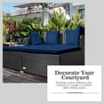 thumbnail image 6 of Gymax Rattan Patio Daybed Loveseat Sofa Yard Outdoor w/ Navy Cushions Pillows, 6 of 10