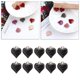 thumbnail image 3 of 10 piezas de dijes de corazón esmaltados con purpurina para hacer pendientes y accesorios de joyería. Negro, 3 of 9