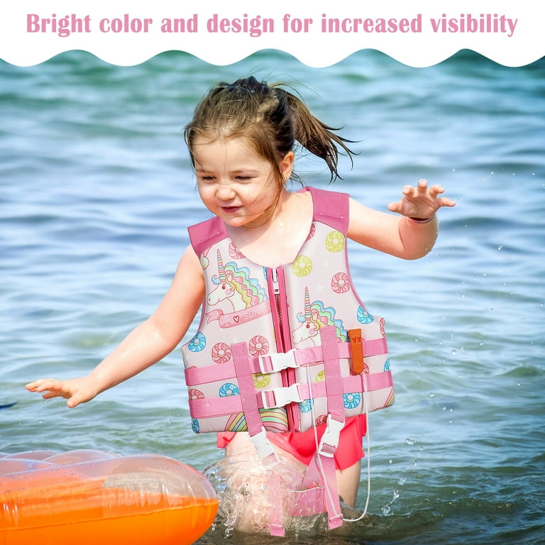 Kids Swim Vest Float Jacket Boys Girls Buoyancy Vest