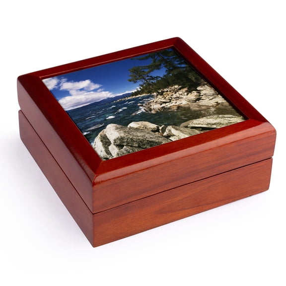 3dRose, Lake Tahoe Nevada State Park, Nevada, USA - US29 AJE0010 - Adam Jones, Jewelry Box 5.5x5.5 inch with 4 inch tile