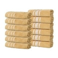 thumbnail image 2 of Superior Sadie Zero Twist Cotton Face Towel Washcloth Set of 12, Gold, 2 of 10