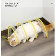 thumbnail image 6 of Folded Cat Tunnel Spring Toy, Portable Foldable Indoor Cat Activity Structure with Feathers, Stuffed Toys, Bells, Large Size Tunnel Spring Outdoor for Cats To Exercise, Relax, 6 of 9