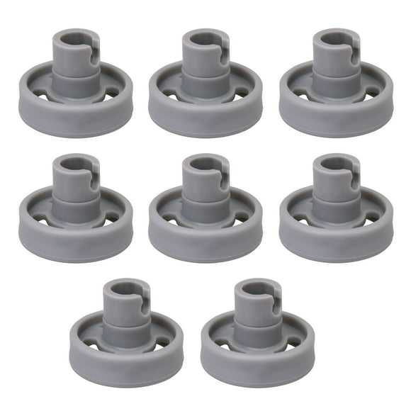 BQLZR Dishwasher Lower Rack Wheel and Stud Replacement for WD12X10231 Gray Pack of 8