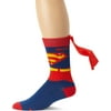 DC Comics Mens' Superman Costume Crew Socks with Cape